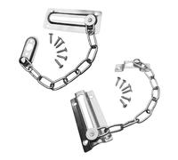 2 Pares De Cerraduras De Cadena Para Puerta Con 12 Tornillos, Cerradura Para Puerta De Hotel, Cadena Para Puerta De Dormitorio, Cadena Antirrobo Para Puerta, Cadena Para Puerta Portátil