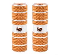 2 pares de clavijas de aleación de aluminio para bicicleta de montaña y bicicletas, eje trasero, construcción sólida con patrón de ranura antideslizante para acrobacias de ciclismo (naranja)