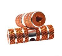 2 pares de clavijas traseras de aleación de aluminio para bicicleta con ranuras cilíndricas antideslizantes para y para bicicletas de montaña eje trasero (naranja)