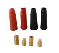 2 pares de conectores de panel de cable de soldadura DKJ10-25 de 315 amperios, acoplamiento de ajuste rápido estilo europeo para metal, plástico, rojo y negro, 4 unidades