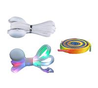 2 Pares de Cordones - Luminosos, Degradados de Color, Brillantes y Arcoíris - para Zapatillas Deportivas y Zapatos Casuales