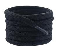 2 pares de cordones redondos negros, diámetro de 4,5 mm de grosor, resistentes al desgarro, cordones de repuesto para zapatos de trabajo, senderismo y botas - Incluye cordones extra largos para botas