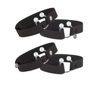 2 pares de correas elásticas desmontables para zapatos para mujer, correas antideslizantes para zapatos, para sostener tacones altos sueltos (color negro)