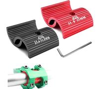 2 pares de cuñas para manillar de bicicleta, cuñas de conversión de aleación de aluminio, cuñas de conversión de manillar de bicicleta, reductor de vástago de manillar, negro 25. 4 mm a 31. 8 mm, rojo
