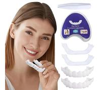 2 Pares De Dentaduras Postizas, Carillas Dentales Con Clip, Dientes Postizos Cosméticas Temporales A Presión, Carilla Dentale Confident Smile Para Cubrir Dientes En Mal Estado