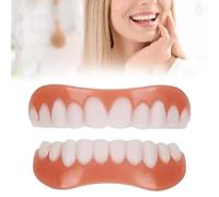 2 Pares De Dentaduras Postizas, Dientes Postizos Superiores E Inferiores A Presión Carillas Dentales Temporales Cosméticas, Kit De Reparación De Dentaduras Para Cubrir Dientes En Mal Estado