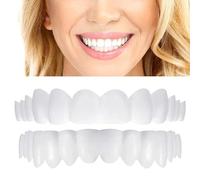 2 Pares De Dientes Postizos, Carillas Dentales Con Clip, Dentaduras Postizas Cosméticas Temporales A Presión, Carillas Dentales Confident Smile Para Cubrir Dientes En Mal Estado