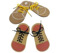 2 Pares De Ejercicios: Cordones Encuadernados -Bardboard, Cordones De Punto, Ejercicios De Encaje Infantil, Cordones Y Niños En La Educación Temprana De Los Niños.