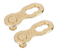 2 pares de eslabones de cadena de bicicleta de aleación de alta calidad para reparación de bicicleta de montaña, color plata/oro, 10 velocidades, 20 x 6 x 5 mm