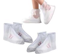 2 pares de fundas impermeables para zapatos con cremallera, reutilizables, antideslizantes, para lluvia, días de nieve, carreteras fangosas (XL)