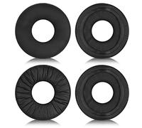 2 Pares de Fundas para Auriculares de Piel Arrugada Corrugada Negra, Almohadillas de Espuma Aislantes de Ruido, Piezas de Repuesto para Auriculares, Compatibles con Sony WH-CH500, ZX100, ZX330, CH510