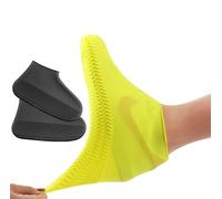 2 pares de fundas para zapatos de lluvia portátiles de silicona, adecuadas para días lluviosos, playas y carreteras embarradas