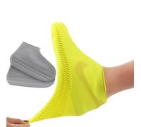 2 pares de fundas para zapatos de lluvia portátiles de silicona, adecuadas para días lluviosos, playas y carreteras embarradas (gris (M))