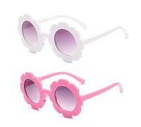 2 pares de gafas de sol para bebés: protección de ojos polarizada para recién nacidos, marco plegable duradero | Accesorio de viaje de, uso de picnic del parque, aj, B Powder + White, Se référer