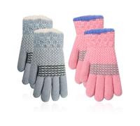 2 Pares De Guantes Cálidos Para Niños, Guantes De Lana, Guantes De Punto, Productos De Protección Contra El Frío En Invierno, Guantes Suaves