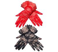 2 Pares De Guantes De Encaje, Guantes De Vestir, Guantes Elees, Guantes Decorativos Para Mujer, Adecuados Para Bodas, Cenas, Bailes