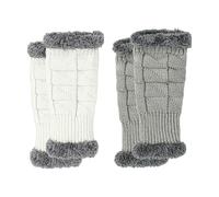 2 Pares De Guantes De Felpa Sin Dedos, Guantes Cálidos, Guantes De Punto, Guantes De Invierno De Felpa