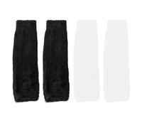 2 Pares De Guantes De Felpa Sin Dedos, Guantes Largos, Guantes De Invierno Para Mujer, Guantes Cálidos, Lindos Guantes Simples