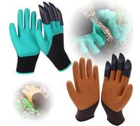 2 pares de guantes de jardinería con garras, guantes de jardinería resistentes a las espinas, guantes para excavar, guantes de trabajo para plantas, para patio, limpieza, jardinería, paisajismo
