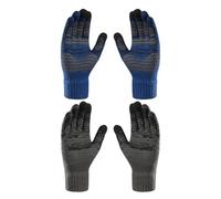 2 Pares De Guantes De Punto, Guantes Cálidos De Invierno, Guantes Con Pantalla Táctil, Unisex, Guantes De Protección Contra El Frío Al Aire Libre