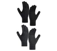 2 Pares De Guantes De Punto, Guantes De Terciopelo Engrosados, Unisex, Guantes Cálidos, Guantes Resistentes Al Frío Para Montar Al Aire Libre