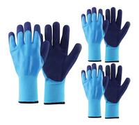 2 pares de guantes de trabajo de invierno impermeables, guantes de forro polar con aislamiento térmico con agarre de arena superior, guantes de seguridad resistentes para clima frío, construcción
