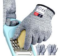 2 pares de guantes flexibles resistentes al corte, nivel 5, guantes anticorte, Tesuchan (L - 2 pares)