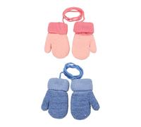 2 Pares De Guantes Halter Para Niños, Guantes Cálidos Para Niños, Guantes De Punto De Lana, Manoplas