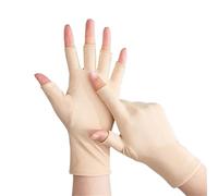 2 pares de guantes medio dedo con protección solar, conducción, sin dedos, mitones Para Viajes Y Acampadas(Beige)