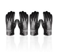 2 Pares De Guantes Para Hombre, Guantes De Piel Sintética, Guantes Cálidos, Guantes De Invierno, Guantes Sencillos De Moda