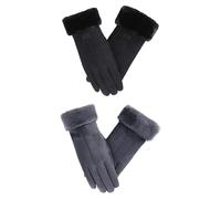 2 Pares De Guantes Para Mujer, Guantes Cálidos Para Exteriores, Guantes De Lana, Guantes De Ciclismo De Invierno, Guantes Con Pantalla Táctil