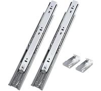 2 pares de guías cajón montaje lateral trasero 22 pulgadas alta resistencia con rodamiento bolas Cierre Suave extensión completa for cajones tocador Para Cajones Muebles