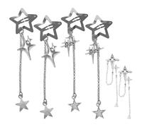 2 Pares De Horquillas De Estrellas Y 1 Par De Aretes, Pendientes Dulces De Personalidad, Accesorios Para El Cabello De Moda Y Simples, Accesorios De Ropa.