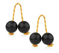 2 Pares de Kashaka Instrumento Africano, Aslatuas Rhythmic Ball Kashaka Instruments Clásico Sonajero Agitador Percusión Manual para Niños Adultos Bodas Fiestas Clase Musical (Negro)