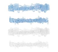 2 Pares De Ligas De Encaje, Ligas Nupciales, Ligas Sexys, Anillos De Encaje Para Muslos, Ligas Elásticas, Anillos Dulces Para Las Piernas, Accesorios Decorativos Nupciales