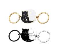2 Pares De Llaveros De Gatos, Accesorios De Llaveros De Gatos, Llaveros De Pareja, Regalos para Amantes De Los Gatos, Lindos Regalos para Novio Y Novia