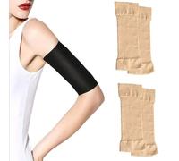 2 pares de mangas elásticas de compresión para el brazo, adelgazantes, moldeadoras y envolventes para ayudar a perder grasa del brazo