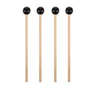 2 pares de mazos de goma para xilófono, mazo de madera, baquetas de xilófono, baquetas de percusión, baquetas de goma para niños, percusión con mango de madera para principiantes, adultos