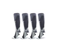 2 Pares de Medias de Compresión para Mujeres y Hombres (20-30mmHg), Calcetines de Compresión para Deporte, Running, Ciclismo, Viajes. Gris, CCG2, Talla XXL.