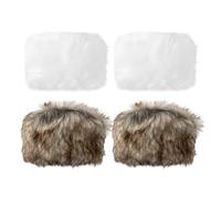 2 Pares De Muñequeras De Felpa, Mangas De Piel Artificial, Lindas Mangas De Felpa Para Niñas, Muñequeras Suaves Y Cálidas, Decoración De Ropa