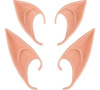 2 pares de orejas de elfo suaves de látex para niños y adultos, orejas de elfo para cosplay de elfos, Navidad, Halloween, carnaval, decoración de fiesta