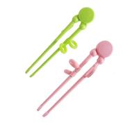 2 Pares de palillos de entrenamiento para niños principiantes - Divertidos y fáciles de usar Palillos para tramposos, ayudante de palillos de