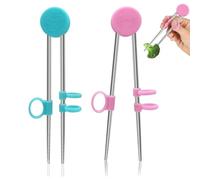 2 pares de palillos de entrenamiento Sailor Moon palillos reutilizables de metal para entrenamiento, palillos de acero inoxidable, palillos de aprendizaje para adultos