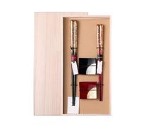 2 pares de palillos de viaje con funda reutilizables, de madera de bambú, juego de regalo portátil, creativo, fácil de sostener para comida asiática, fideos de sushi, el mejor regalo A
