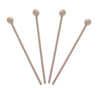 2 pares de palos de percusión de madera para campanilla, xilófono, bloque de madera, glockenspiel y campanas