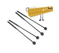 2 pares de palos de xilófono de goma de 12 pulgadas mazos de tambor de lengua mazos de percusión palos para Glockenspiel xilófono Glockenspiel Marimba Bell Chime Woodblock y (All Black)