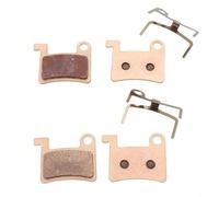 2 pares de pastillas de freno de disco para bicicleta eléctrica Caliper, resistentes al calor y duraderas para la humedad y el descenso, fácil instalación, dorado (actualizado completo metal sintering