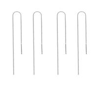 2 pares de pendientes colgantes de alambre plateado para mujer, pendientes colgantes, pendientes colgantes de alambre, pendientes simples de cadena larga sumergida