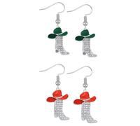 2 Pares De Pendientes De Bota, Pendientes De Estilo Creativo, Pendientes Divertidos, Pendientes De Mujer, Pendientes De Metal, Accesorios De Vestir