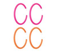 2 pares de pendientes grandes para mujer, pendientes de aro acrílicos retro, pendientes grandes en forma de C, accesorios de oreja para mujer, pendientes para ropa de fiesta (naranja, rojo rosa),